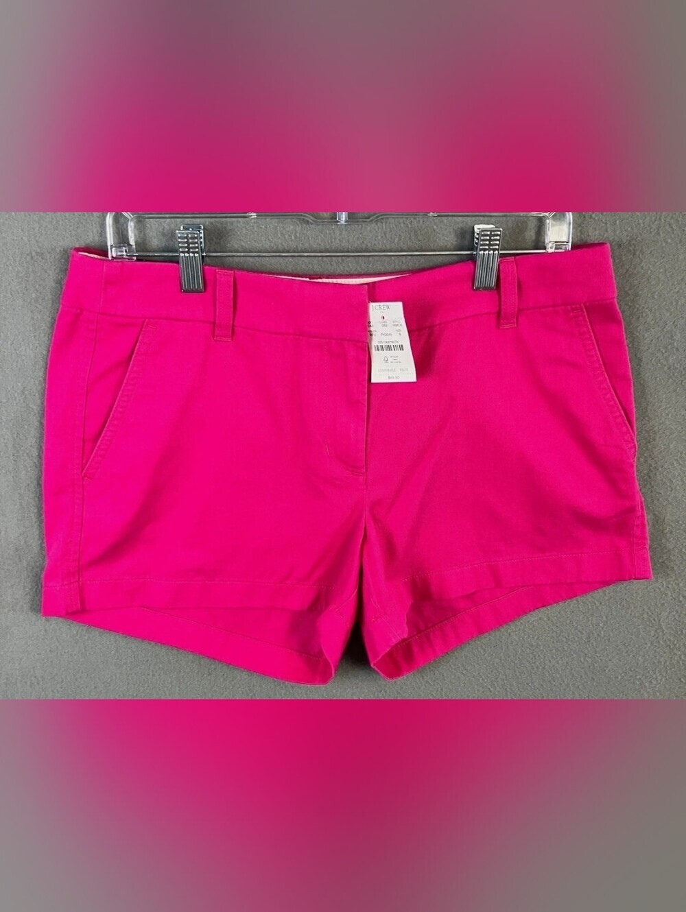 J. Crew Women’s Hot Pink Cotton-Blend Shorts NWT Size 6